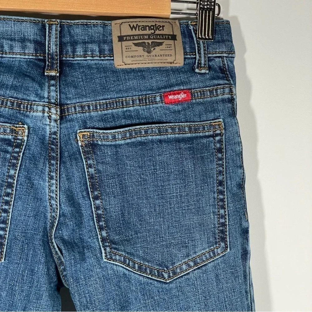 Wrangler Jeans Boys Bootcut Medium Wash Adjustable Waist Denim Western 10 Husky - Picture 5 of 5